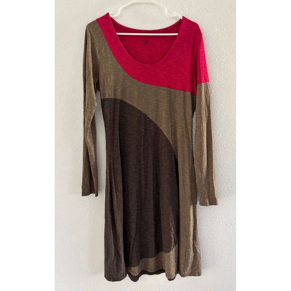 Horny Toad Dress Womens Medium Long Sleeve Sporty Minimalist Stretch Knit Active